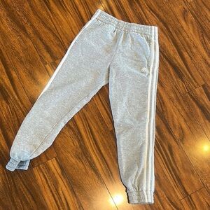 Gray Kids Jogger Pants with pockets by Adidas